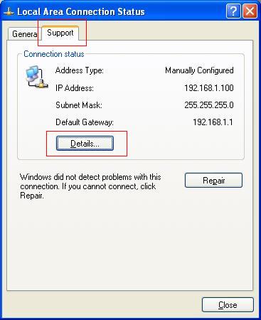 Get MAC Address Windows XP