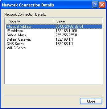 obtain MAC address