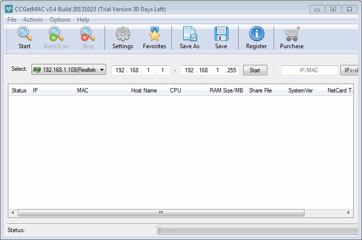 CC Get MAC Address 3.4 full CC Get MAC Address full screenshot