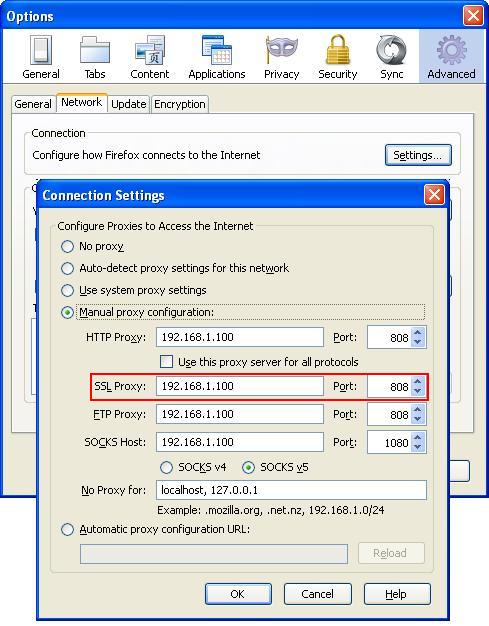HTTPS proxy settings in Firefox