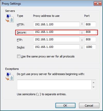 HTTPS proxy settings in IE
