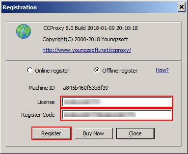 Offline registration