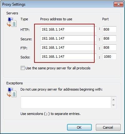 Proxy Address to Use