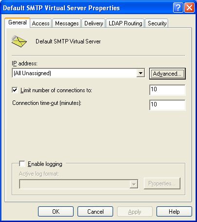 Iis Smtp Properties