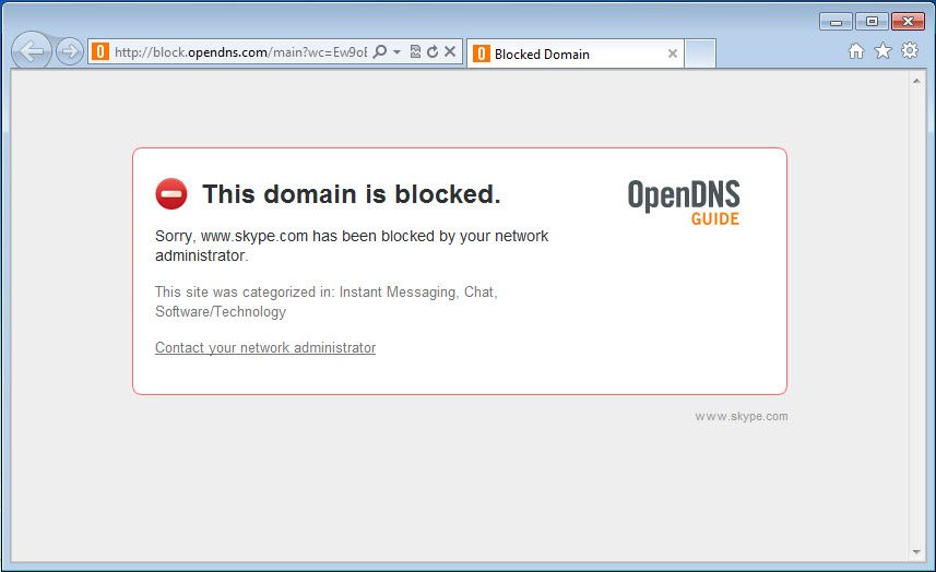 Websites Blocked Information