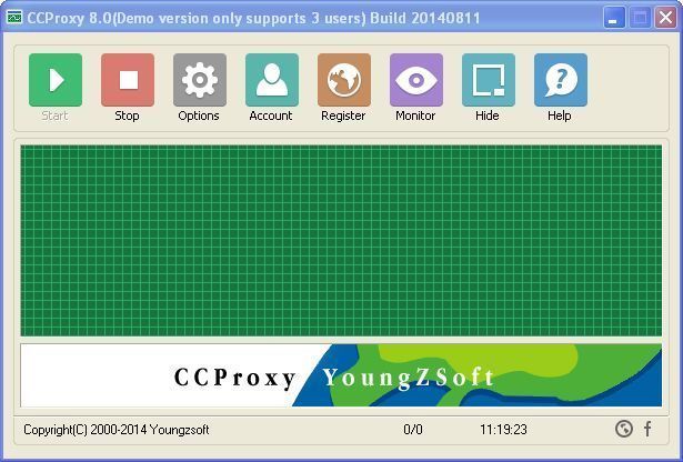 CC Proxy Server Main Interface 