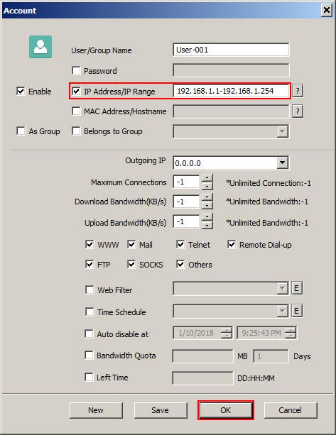 IP range as user