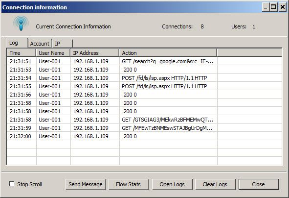 Connection monitoring