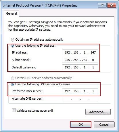 Use The Following IP Address