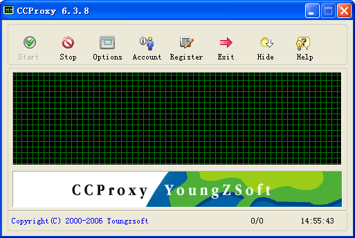 Screenshot of Internet Sharing Software CCProxy 5.30.11.24.2002