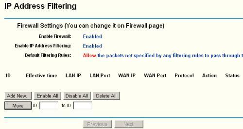 IP Address Filtering