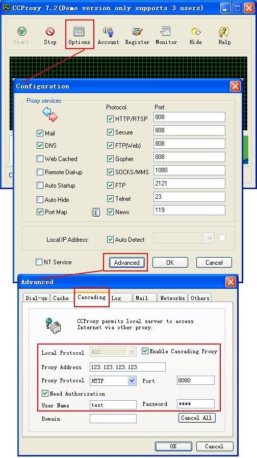 CCProxy Cascading