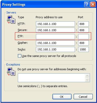 Proxy Settings