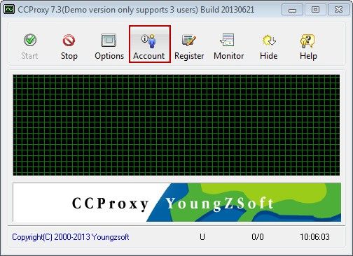 CCProxy Main Interface