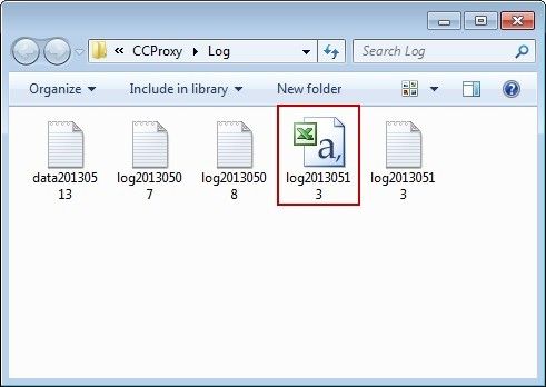 Excel Saved in Log File