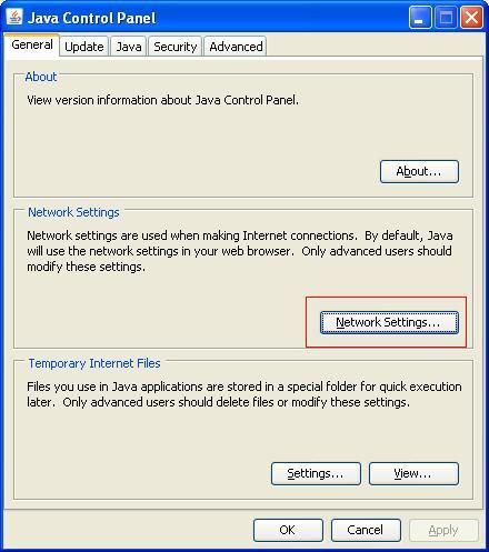 Java Control Panel