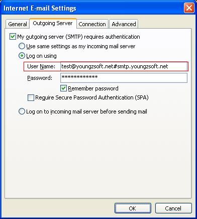 Internet E-mail Settings