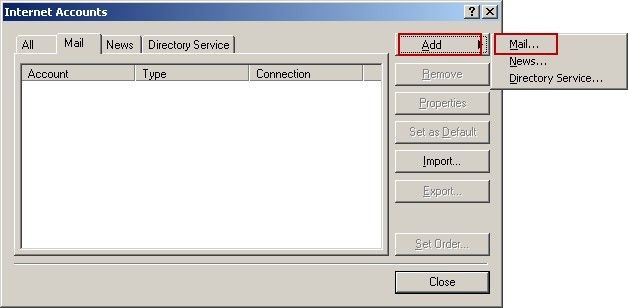 Add Mail Account