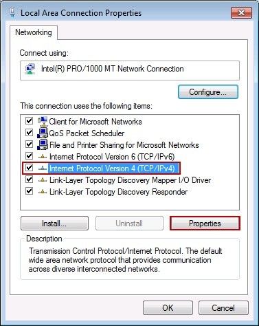 Internet Protocol Version Properties