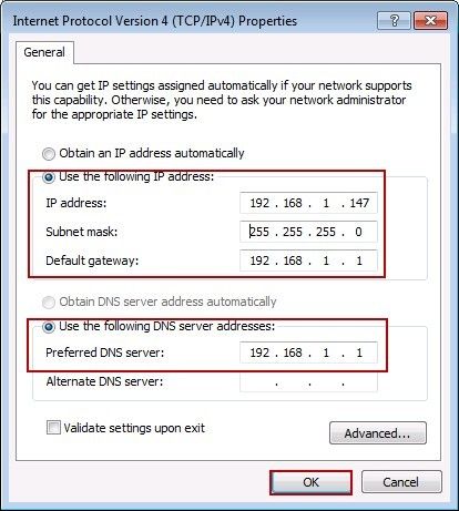 Use The Following IP Address