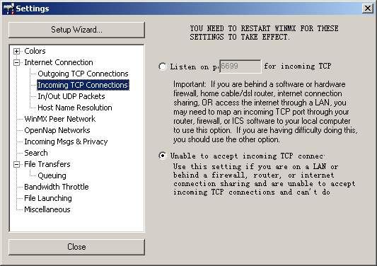 Incoming TCP Connections